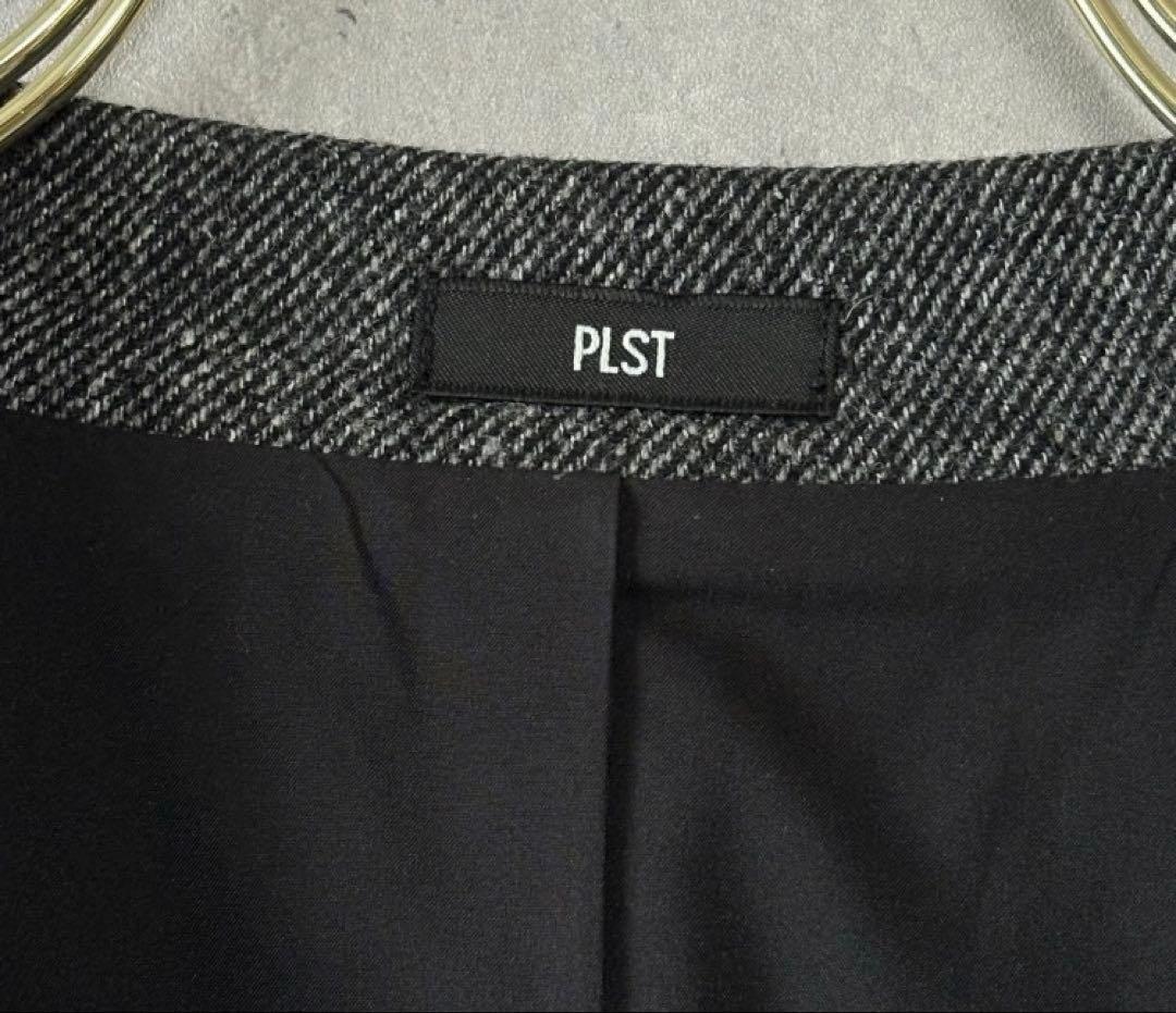 プラステ PLST ウールブレンドリラクシーダブルジャケット S ダークグレー