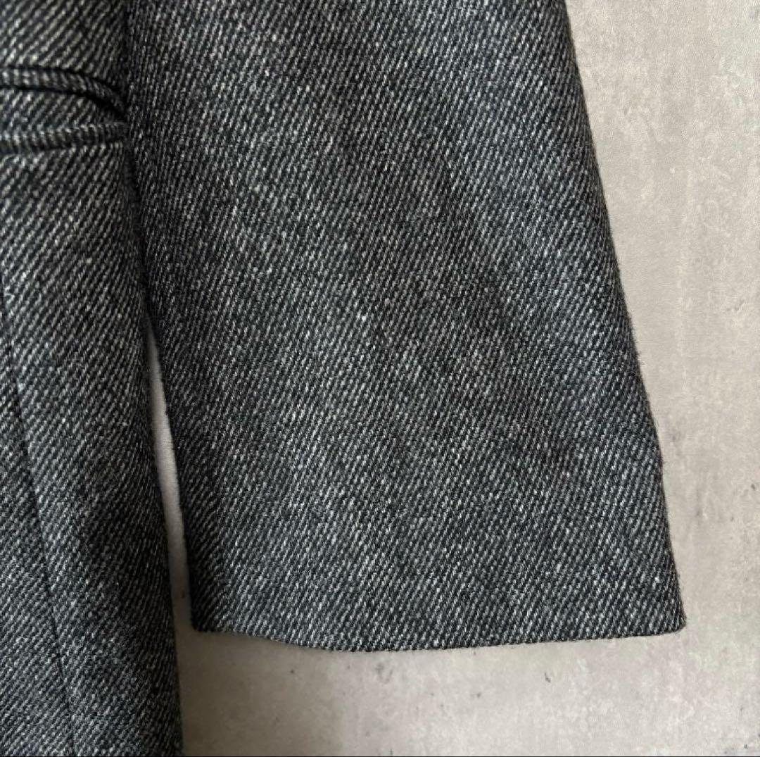 プラステ PLST ウールブレンドリラクシーダブルジャケット S ダークグレー