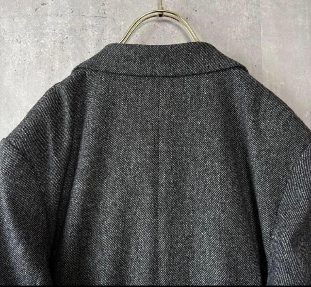 プラステ PLST ウールブレンドリラクシーダブルジャケット S ダークグレー