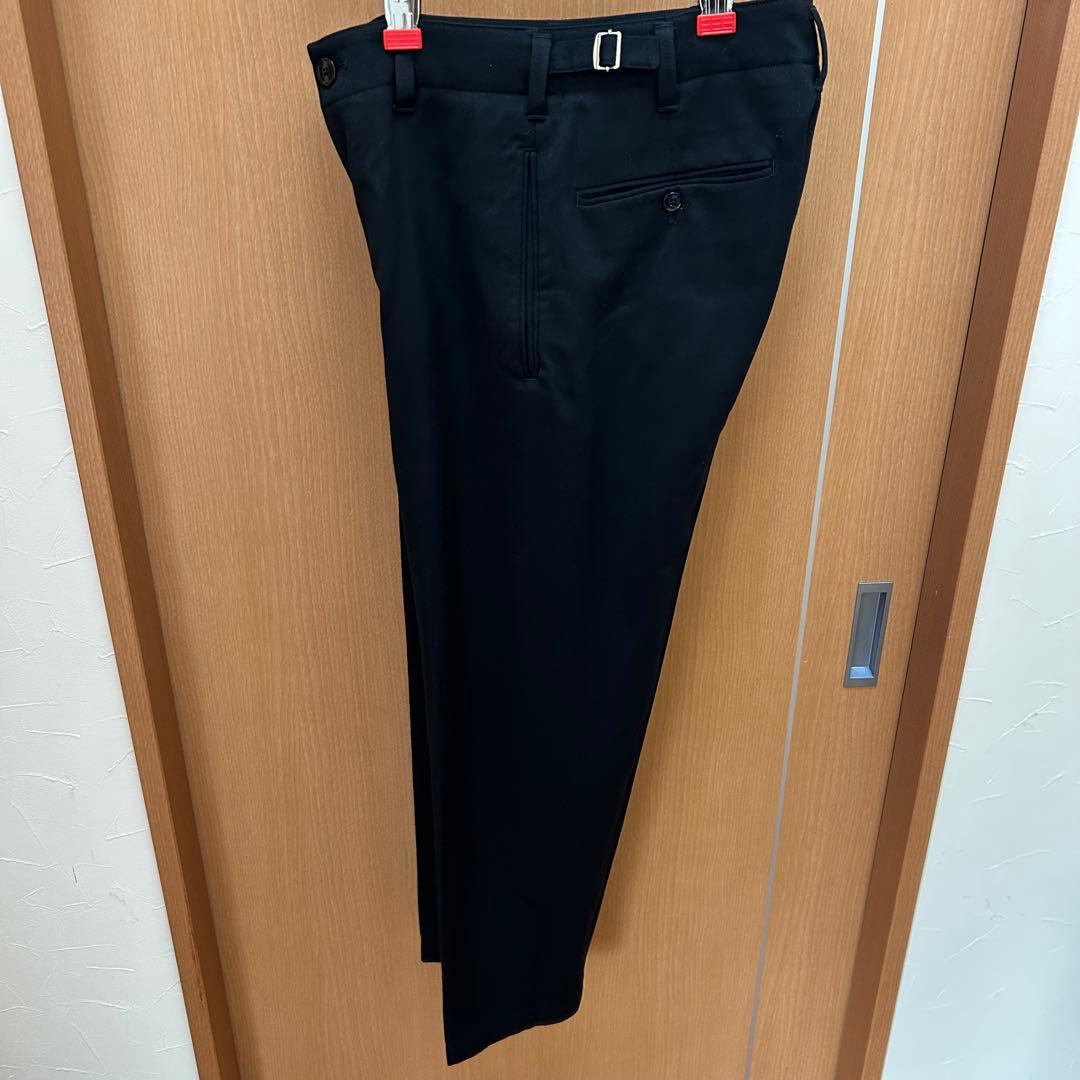 LEMAIRE サイドアジャスター ウール トラウザー 44 ブラック