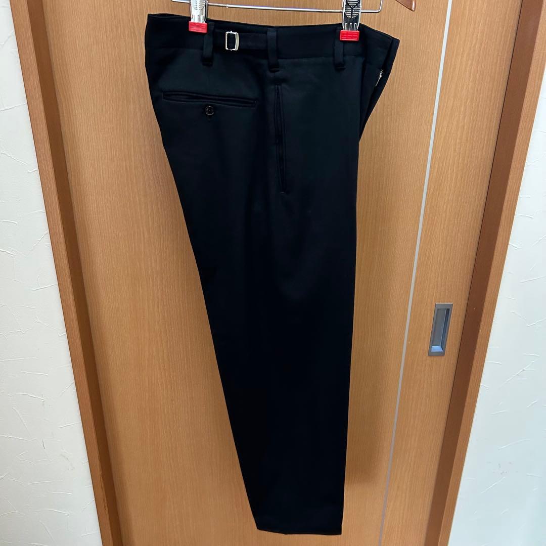 LEMAIRE サイドアジャスター ウール トラウザー 44 ブラック