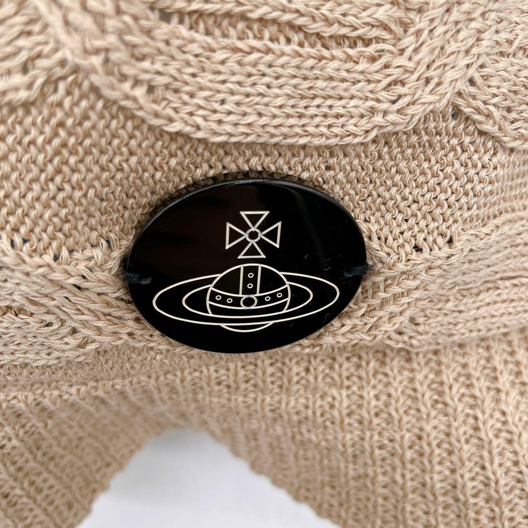 希少✨【ヴィヴィアンウエストウッド 】キャスケット ベージュハットロゴプレート