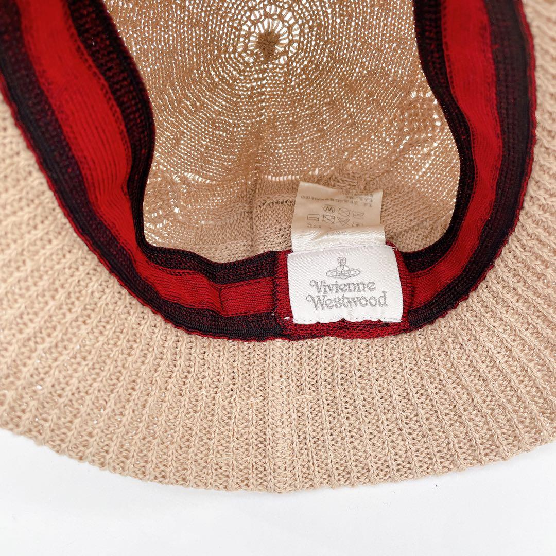 希少✨【ヴィヴィアンウエストウッド 】キャスケット ベージュハットロゴプレート