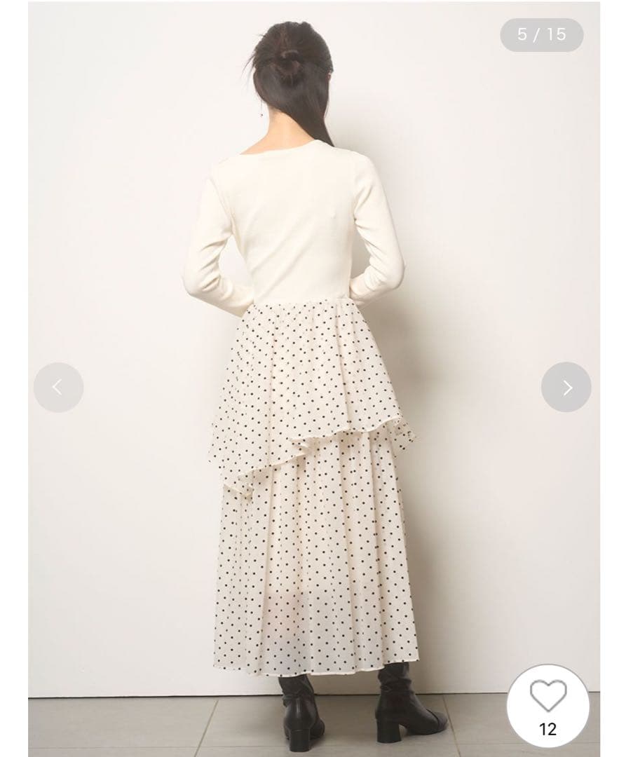 セルフォード　ランダムヘムドッキングニットワンピース