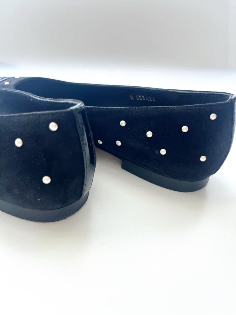 【極美品】CHANEL　シャネル　バレリーナ　パール　黒　フラットシューズ