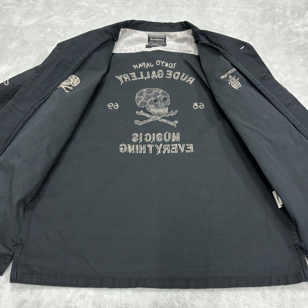 ルードギャラリー ミリタリーシャツ 刺繍ジャケット 音ジャン サイズ4 メンズ