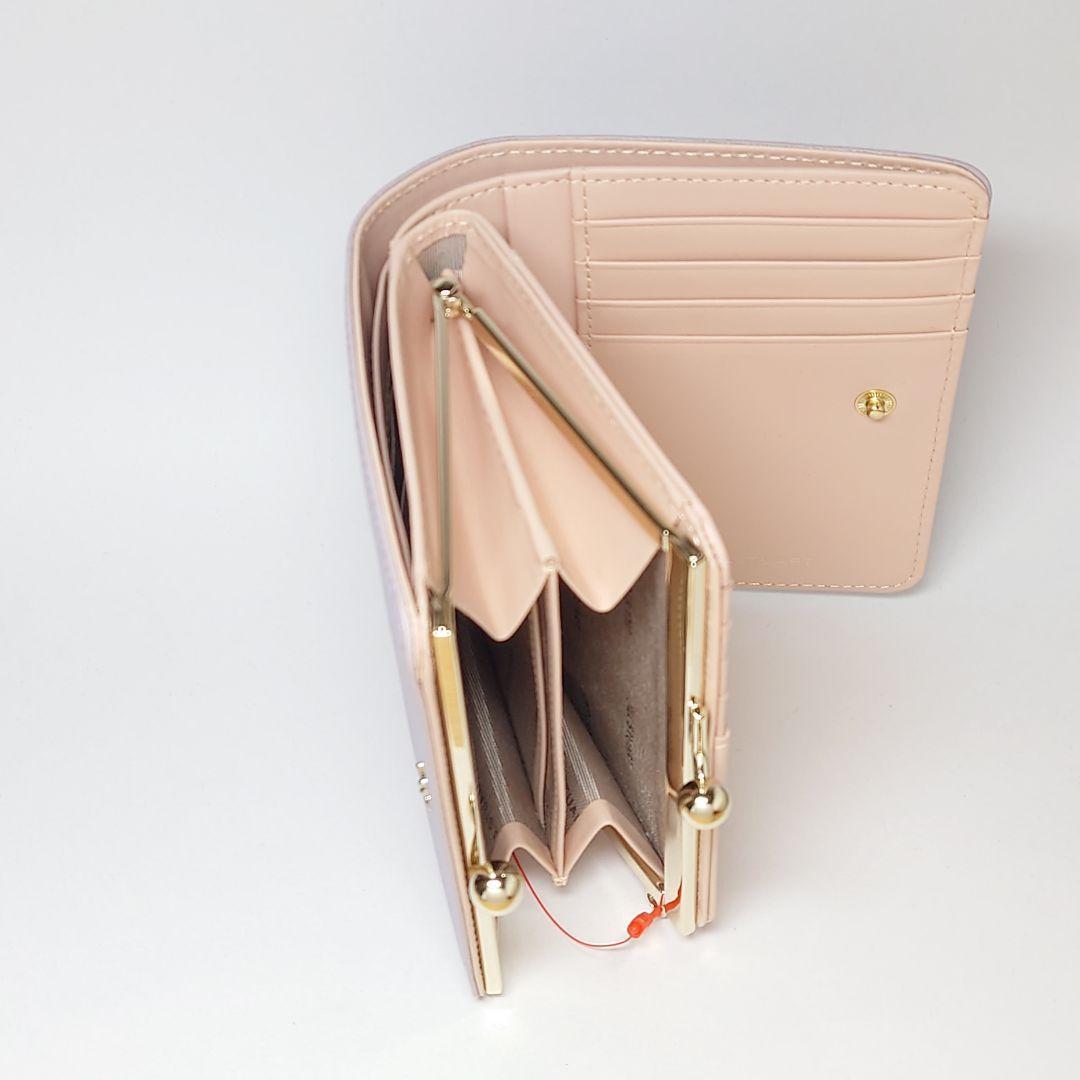 【新品タグ付き】ジルスチュアート グローリアがま口二つ折り財布 ラベンダー