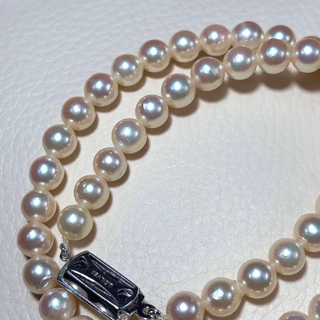 照り強✨️ あこや真珠 パール ネックレス 約6.5~7.0mm 本真珠