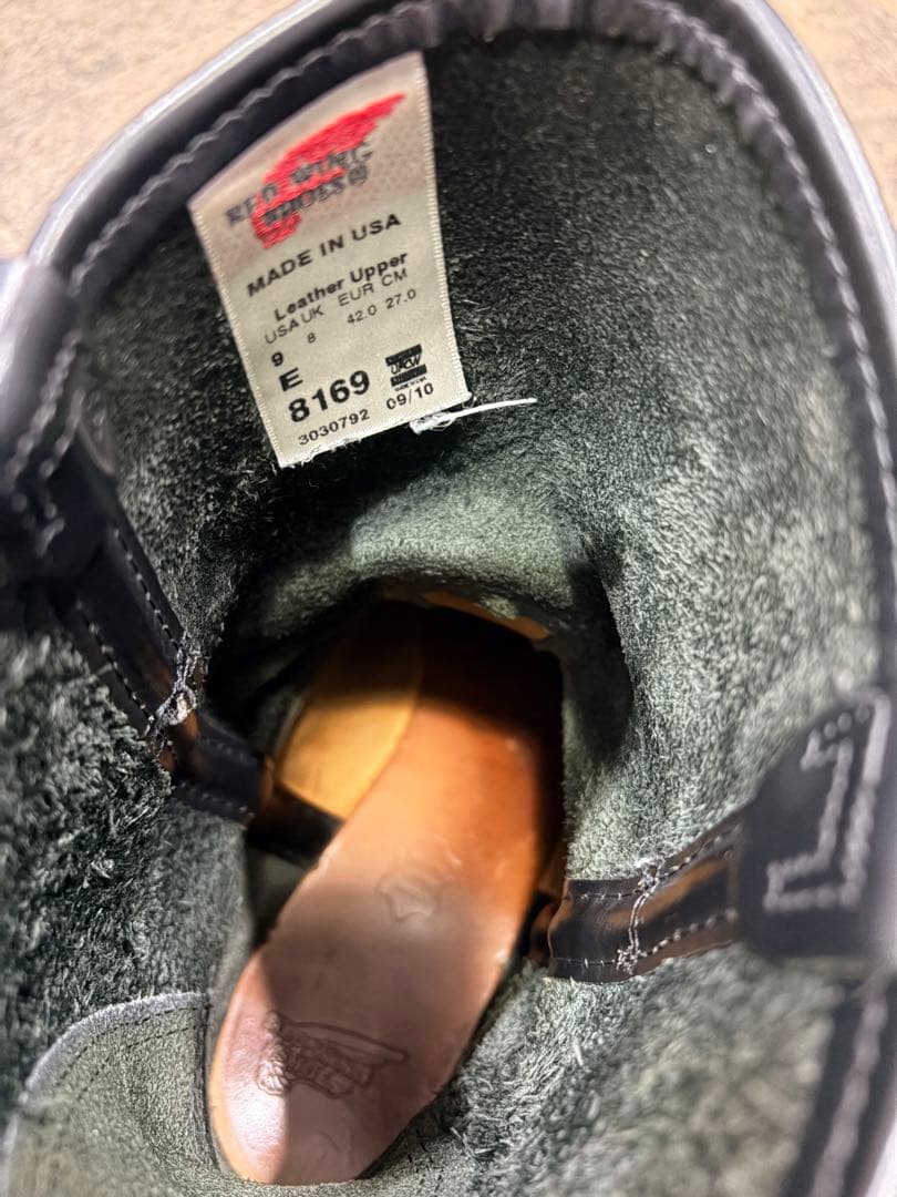 RED WING 8169 ペコスブーツ 黒 9E (27cm) レッドウィング