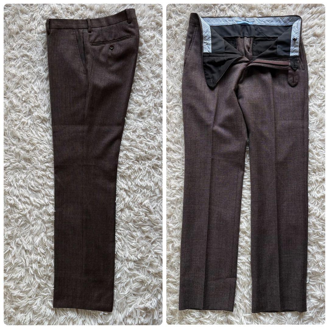 美品 BEAMS HEART セットアップ 生地英国製マーティンソンズ 茶 44