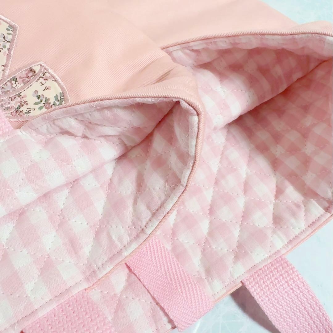 【リバティ】　レッスンバッグ　上履き袋　入園入学　リバティ　花柄　ピンク　女の子