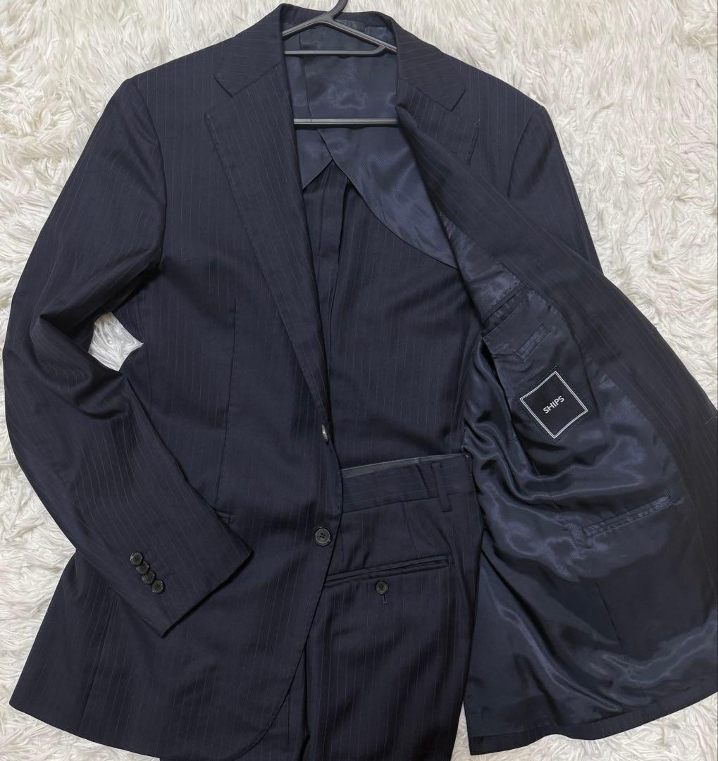 SHIPS スーツセットアップ　イタリア製高級生地　ロロピアーナSuper130