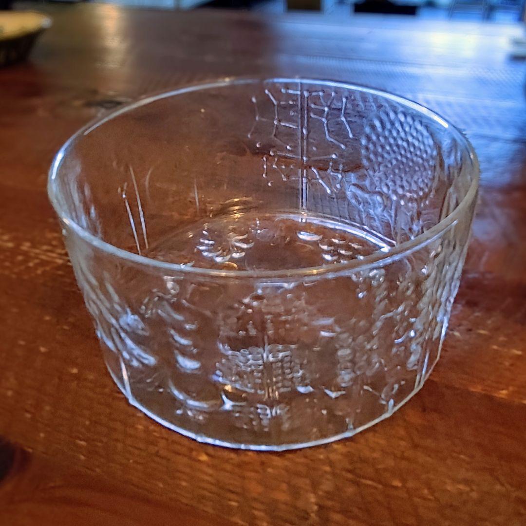 ヴィンテージ ヌータヤルヴィ フローラ ボウル 15cm クリア ガラス食器