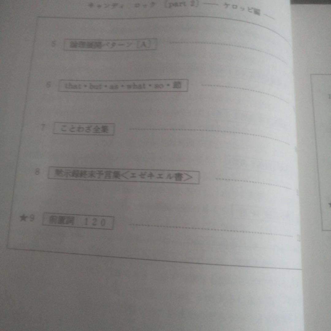 【入手困難・圧巻付録】代ゼミテキスト　西谷昇二　キャンディロック冬期直前講習会