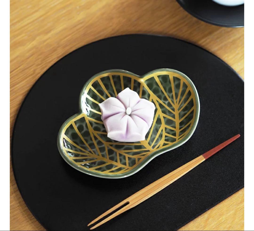 Mimi 現品のみご依頼品　幸楽窯　松葉形前菜皿　銘々皿　4点セット