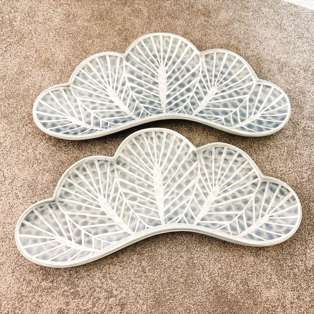 Mimi 現品のみご依頼品　幸楽窯　松葉形前菜皿　銘々皿　4点セット