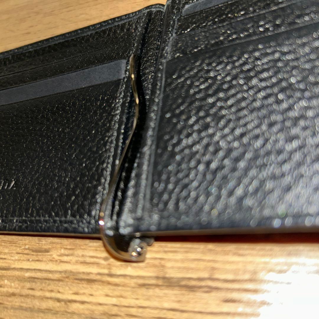 【最終値下げ】PRADA ブラック レザー マネークリップ