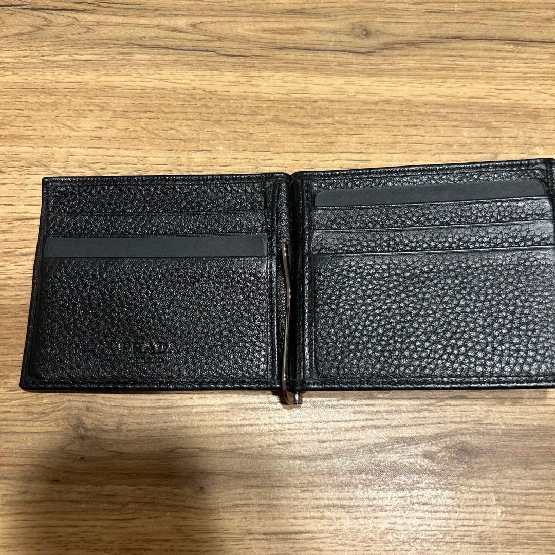 【最終値下げ】PRADA ブラック レザー マネークリップ