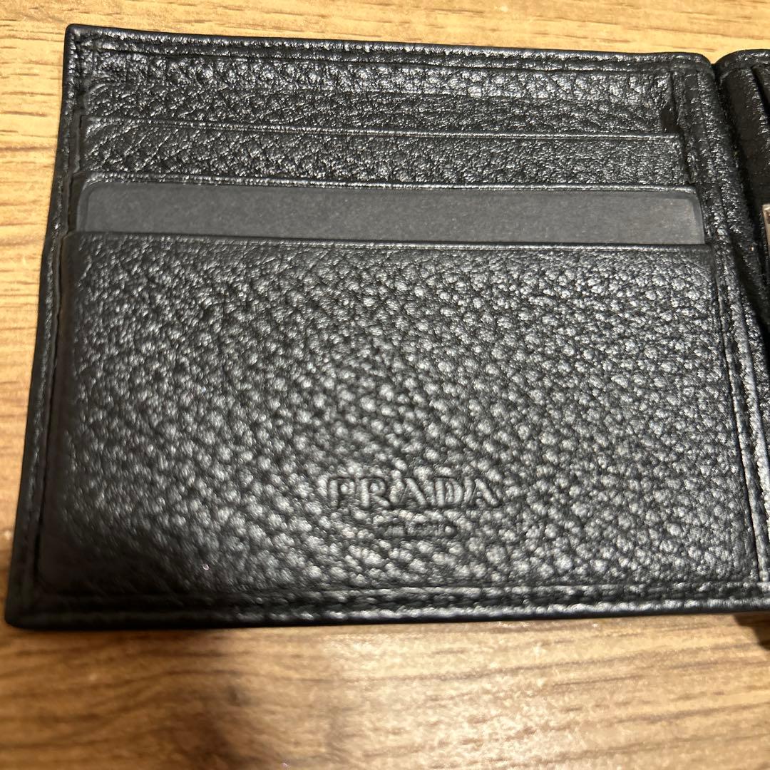 【最終値下げ】PRADA ブラック レザー マネークリップ