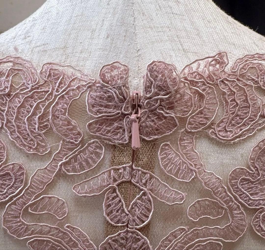 タダシジョージ レース ワンピース ピンク系 フォーマル　ドレス ０