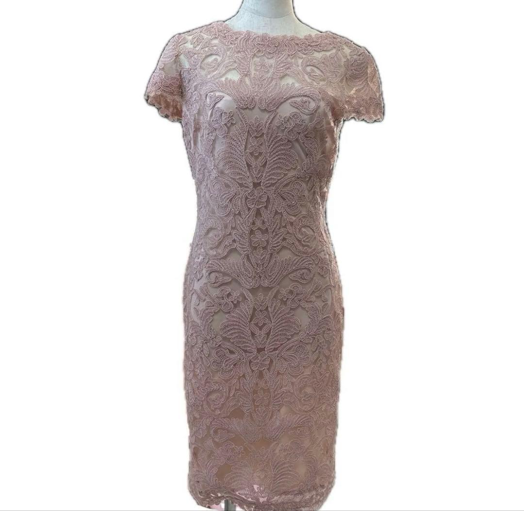 タダシジョージ レース ワンピース ピンク系 フォーマル　ドレス ０