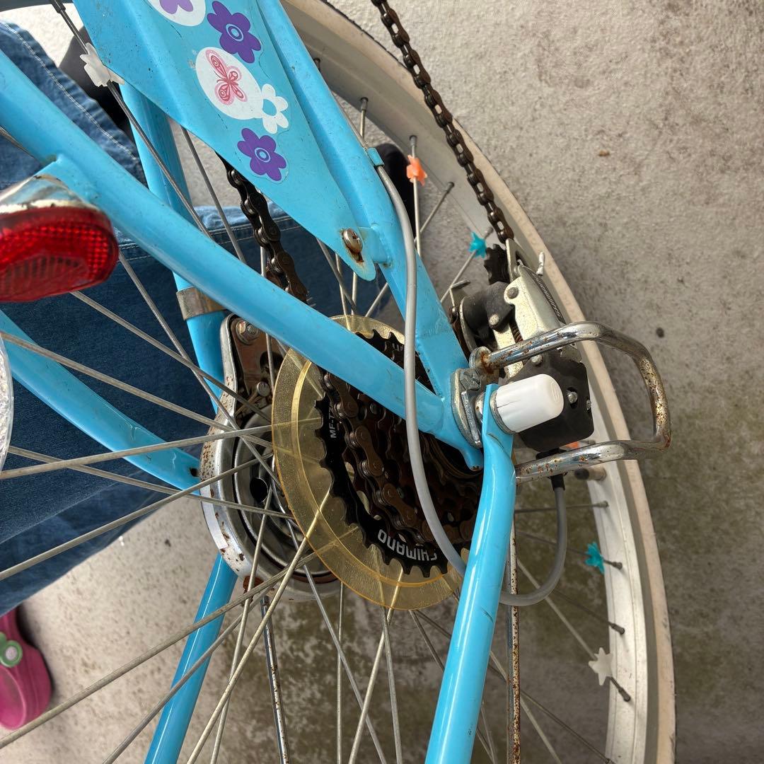 女の子用自転車 22インチ シマノ製6段変速 EM226 パステルブルー