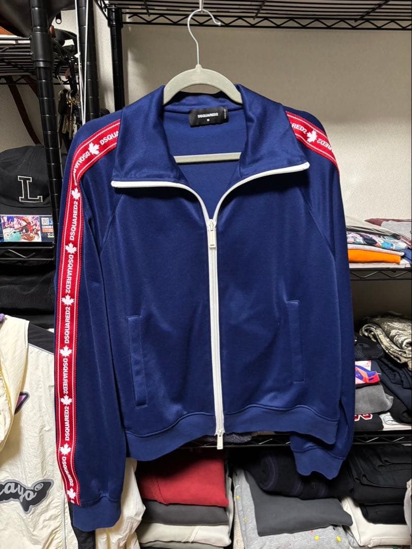 DSQUARED2 ネイビー ジップアップジャケット　トラックジャケット