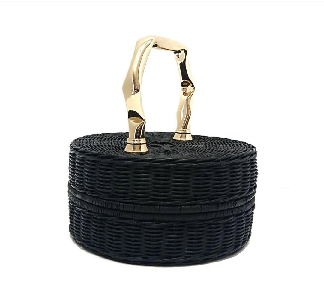 美品　MANIMARIS パンケーキバスケット　ブラック