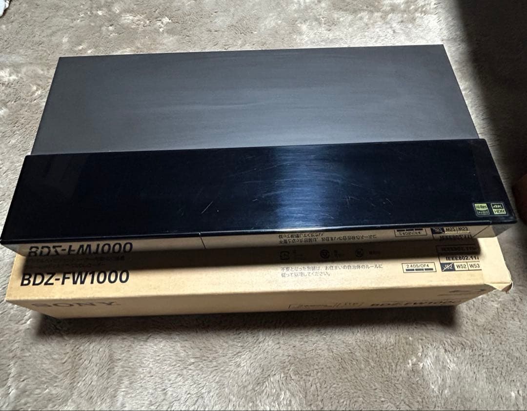 SONYブルーレイレコーダーBDZ-FW1000