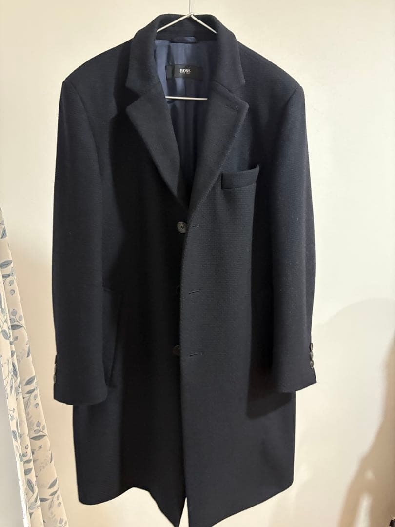 ヒューゴボス コート ネイビー サイズUK48/US38R 日本サイズL相当