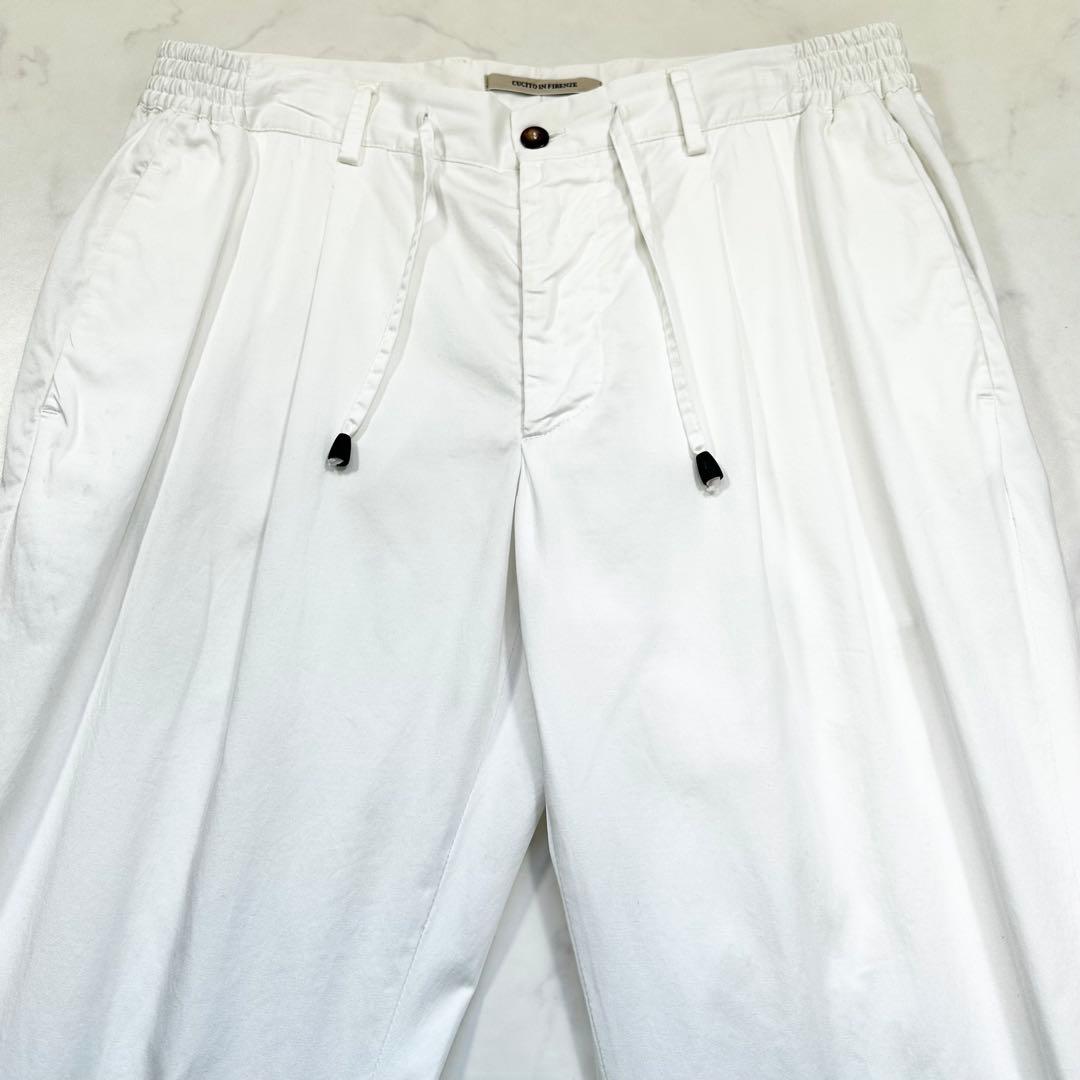 XL相当 50◎ジャブスアルキヴィオ マサッチョ コットンツイルパンツ 白 近年