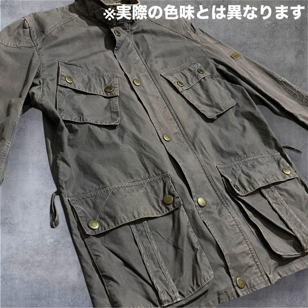 Barbour INTERNATIONAL ミリタリーシャツジャケット 青系 L