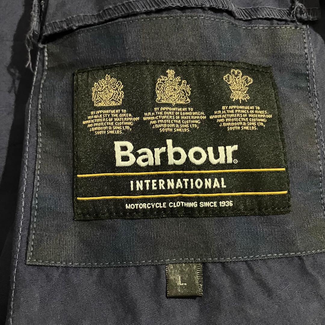 Barbour INTERNATIONAL ミリタリーシャツジャケット 青系 L
