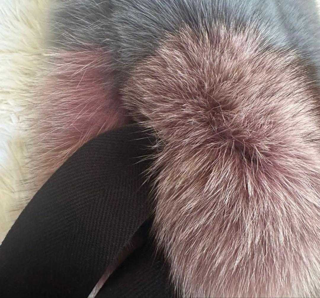 【美品】ラドロー LUDLOW ふわふわ フォックスファー マフラー ショール