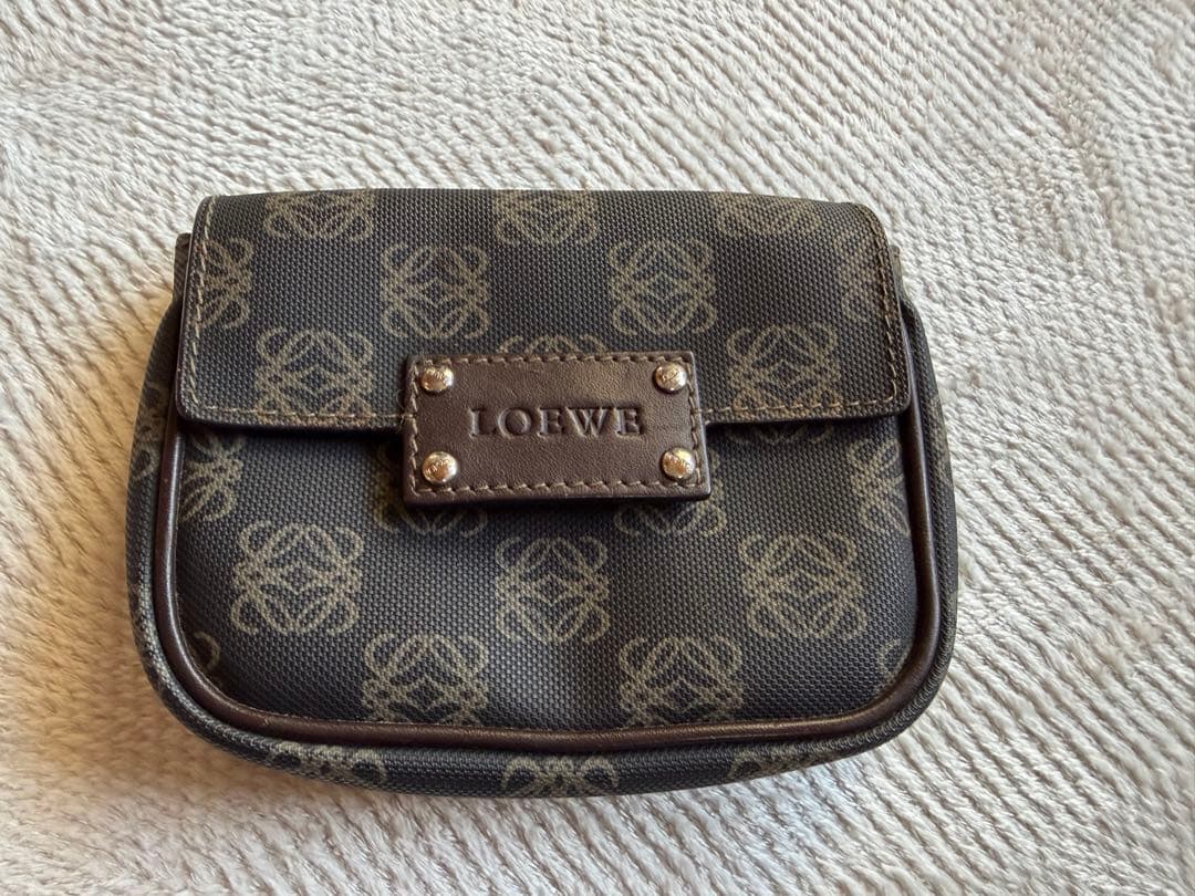 LOEWE ロエベ ヴィンテージ アナグラム キャンバス ショルダーバッグ
