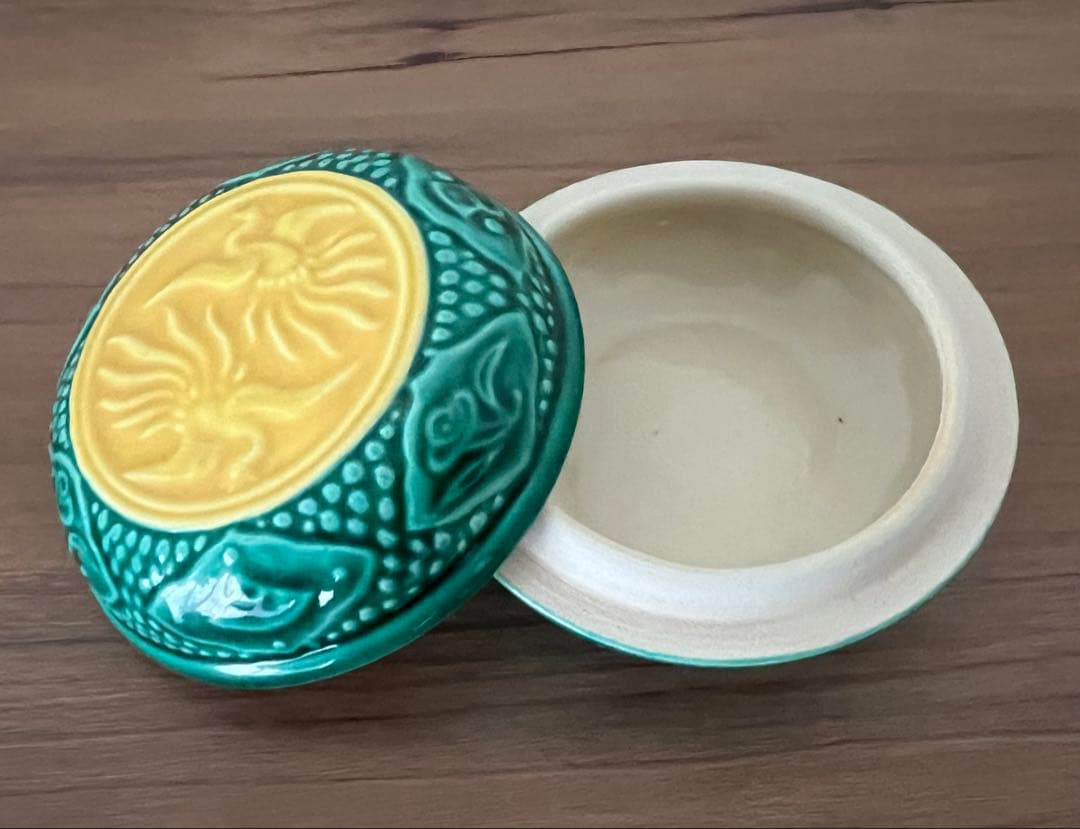 永楽 善五郎 交趾 羽衣 鳳凰紋 香合 美品 京焼 箱あり 縁起物