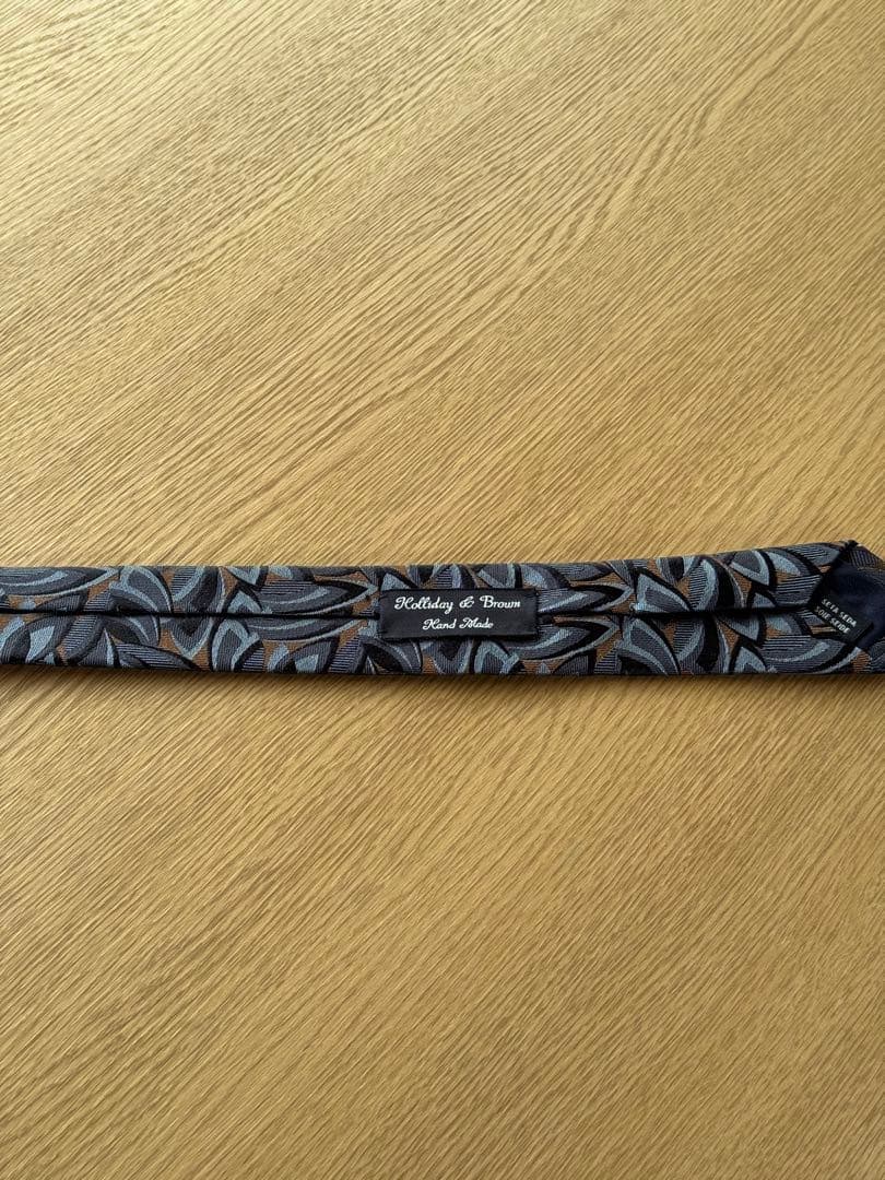 ネクタイ Holliday & Brown グレー×ブラウン