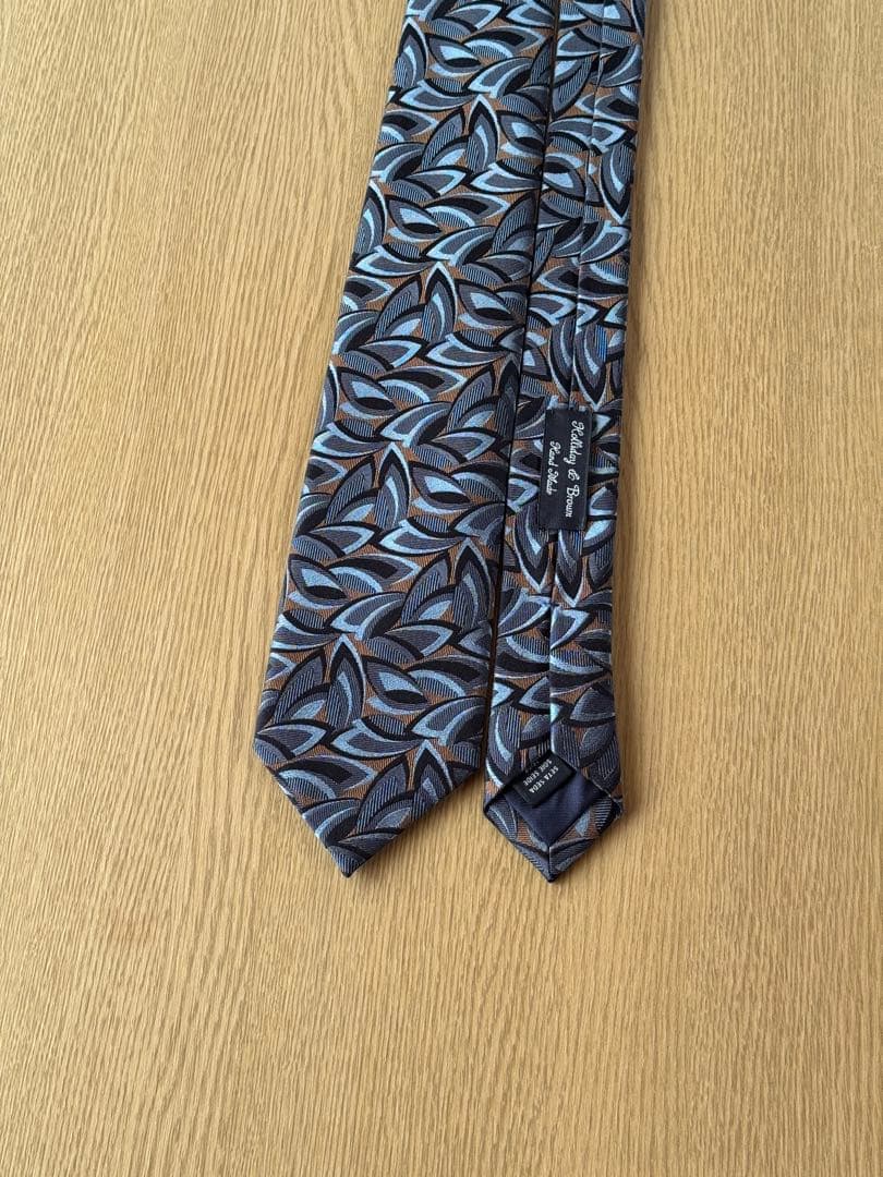 ネクタイ Holliday & Brown グレー×ブラウン