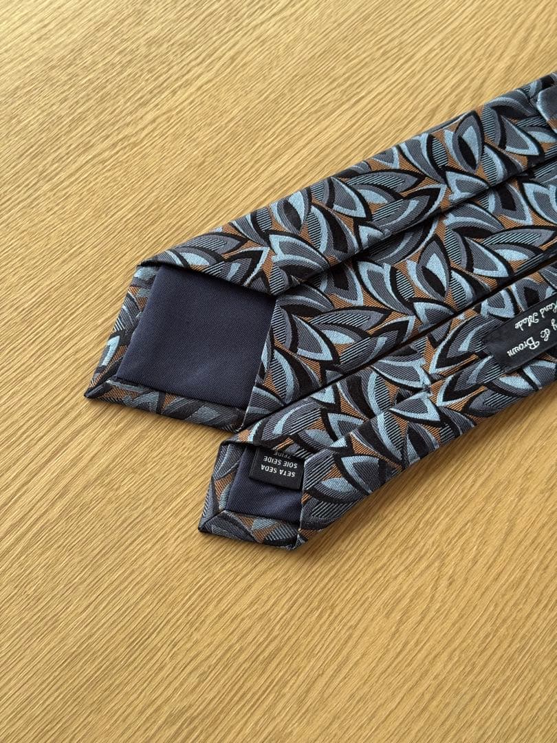 ネクタイ Holliday & Brown グレー×ブラウン