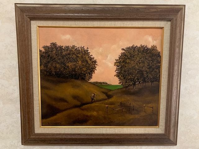 9/6～7限定特価❣️【物故 重鎮】能仲ヤツヲ◆油彩Ｆ８号◆評価 ２２万円／号