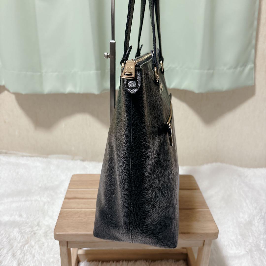 COACH コーチ トートバッグ F79608 レザー ブラック A4収納可