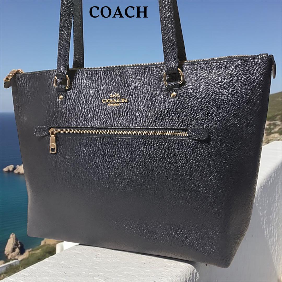 COACH コーチ トートバッグ F79608 レザー ブラック A4収納可