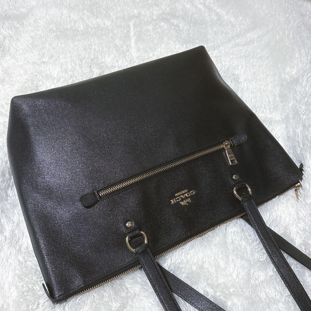 COACH コーチ トートバッグ F79608 レザー ブラック A4収納可