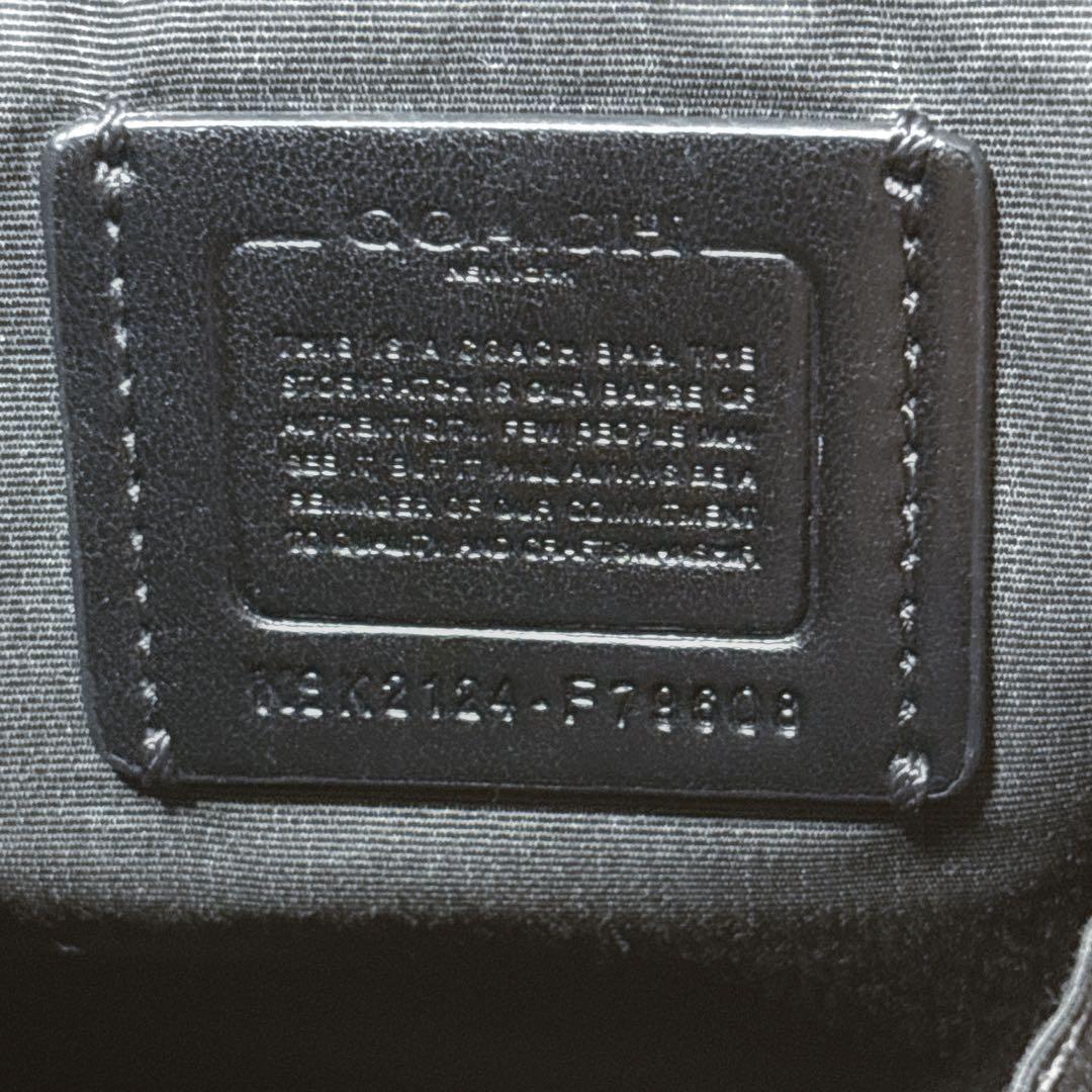 COACH コーチ トートバッグ F79608 レザー ブラック A4収納可