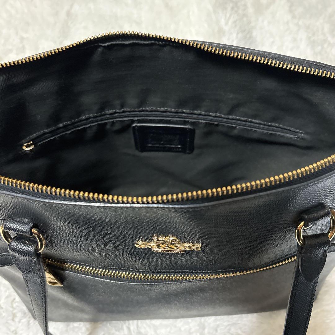 COACH コーチ トートバッグ F79608 レザー ブラック A4収納可