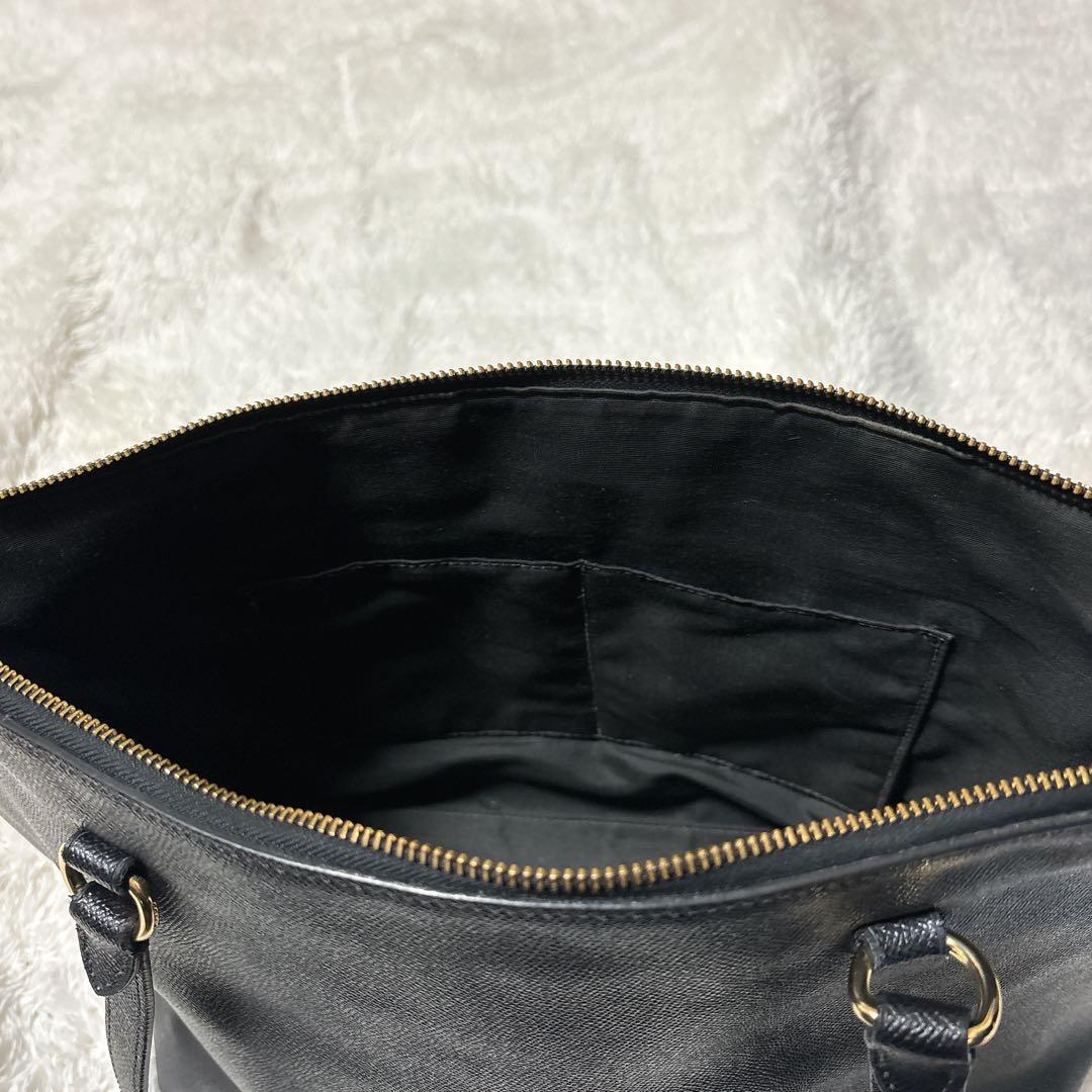 COACH コーチ トートバッグ F79608 レザー ブラック A4収納可