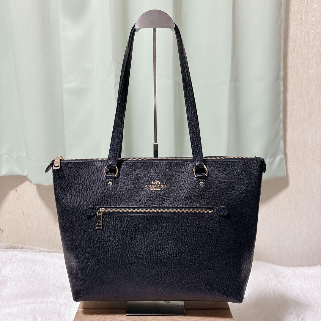 COACH コーチ トートバッグ F79608 レザー ブラック A4収納可