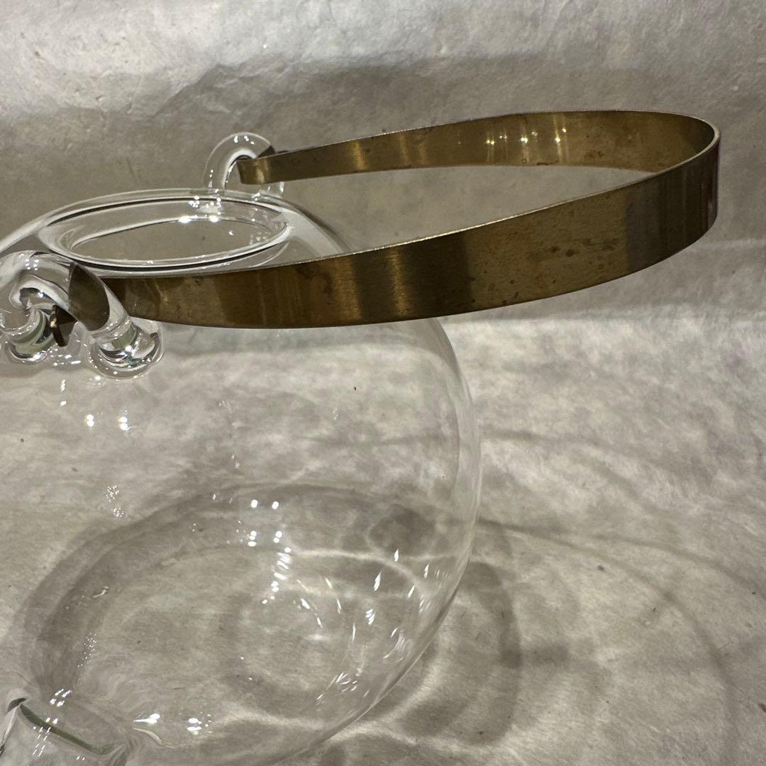 ガラスポット（日ノ出化学製作所） 真鍮持ち手（M）