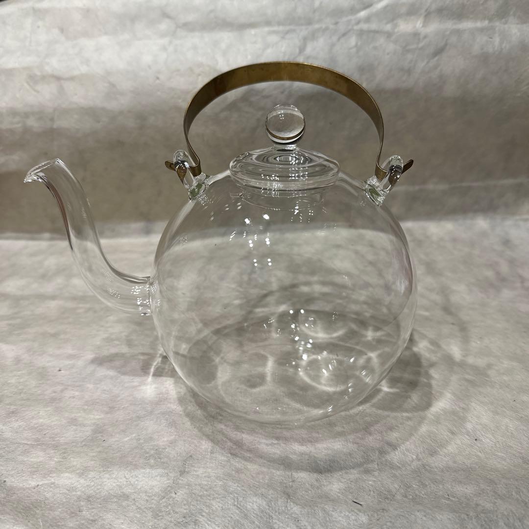 ガラスポット（日ノ出化学製作所） 真鍮持ち手（M）