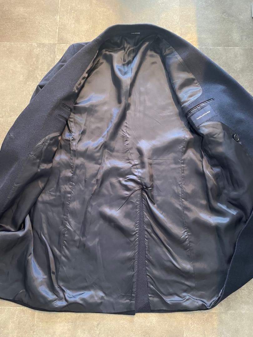 タリアトーレ　メンズ　カシミア100% ダブルブレスト コート ネイビー　48